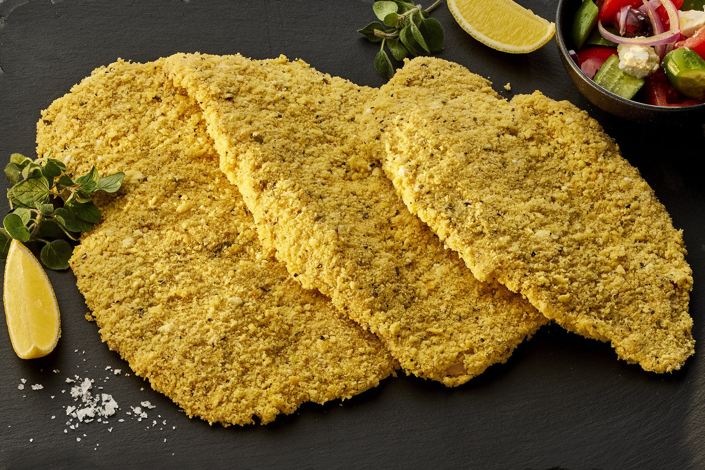 Chicken and Feta schnitzel