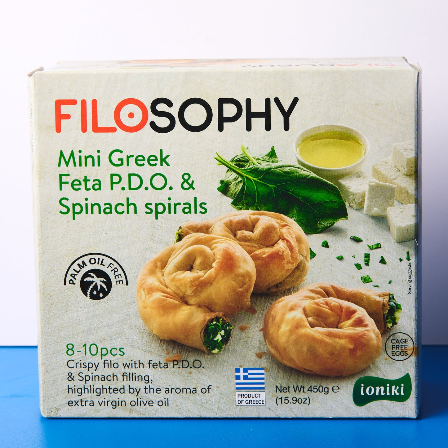 Mini Greek Feta and Spinach Spirals