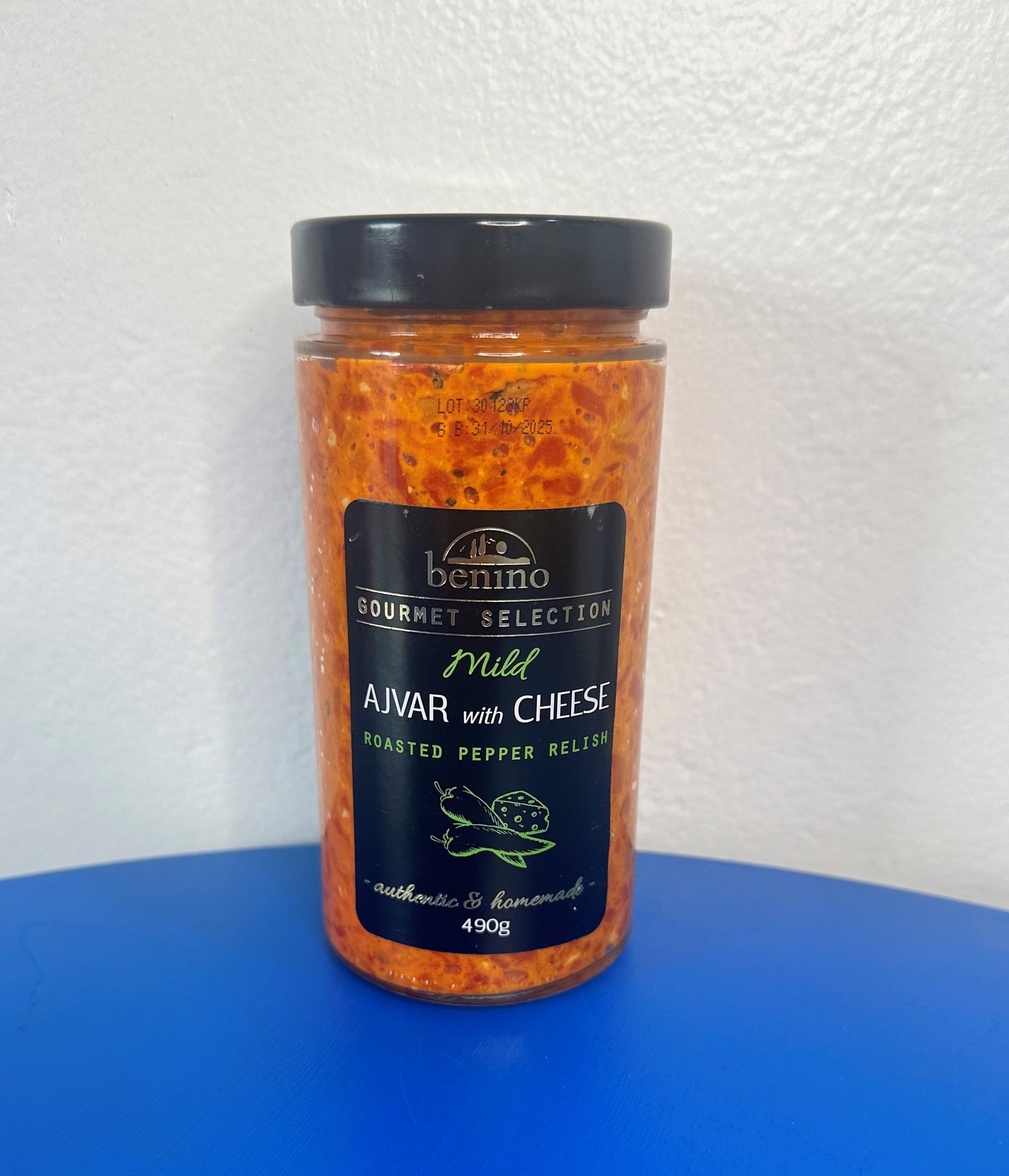 Ajvar with Cheese (Roasted Pepper Relish)