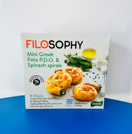 Filosophy Mini Greek Feta and Spinach Spirals