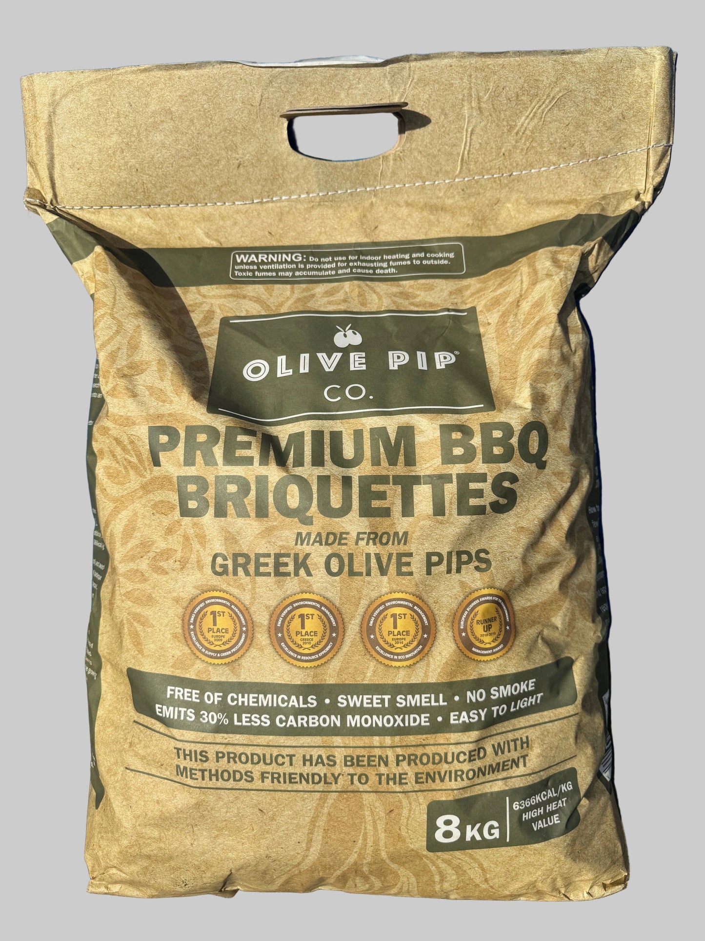 Olive Pips BBQ Briquettes - made from Greek Olive Pips