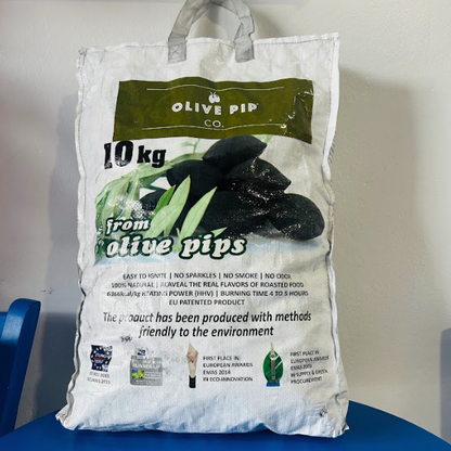 Olive Pips BBQ Briquettes - made from Greek Olive Pips