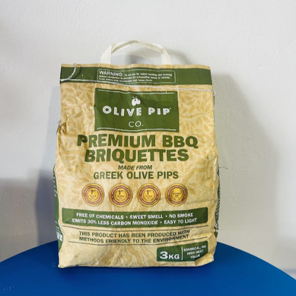 Olive Pips BBQ Briquettes - made from Greek Olive Pips