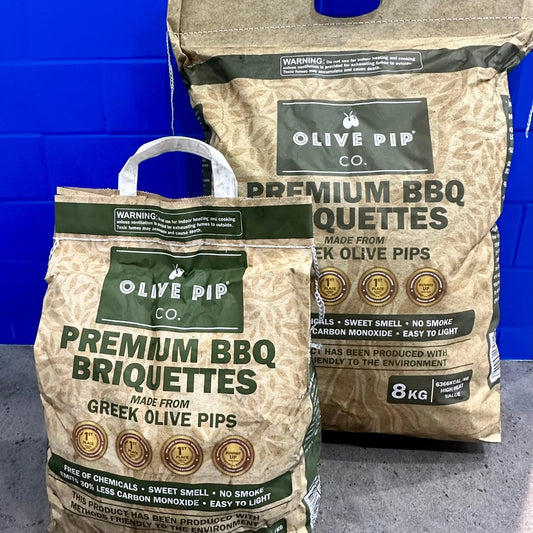 Premium BBQ Briquettes - made from Greek Olive Pips